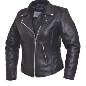 REDUCED‼️ Women's Black Leather Motorcycle Jacket